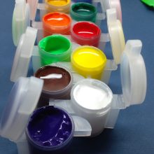 گواش 12 نگ جعبه طلقی آریا سایز بزرگ